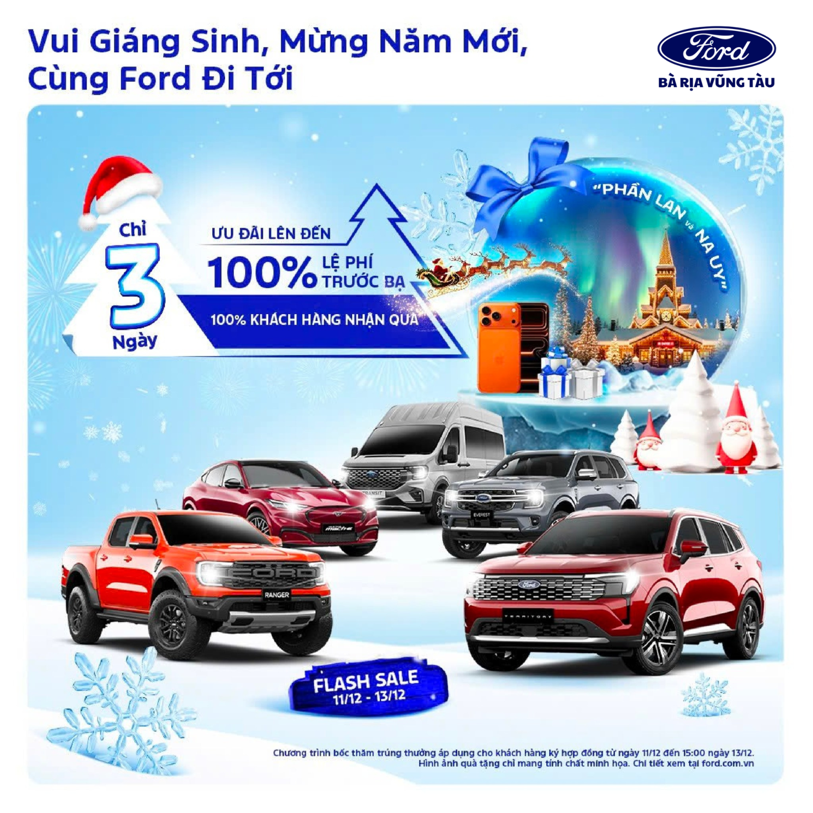 Vui Giáng Sinh – Đón Năm Mới cùng Ford Bà Rịa Vũng Tàu: Ưu Đãi Lớn 11–13/12/2025