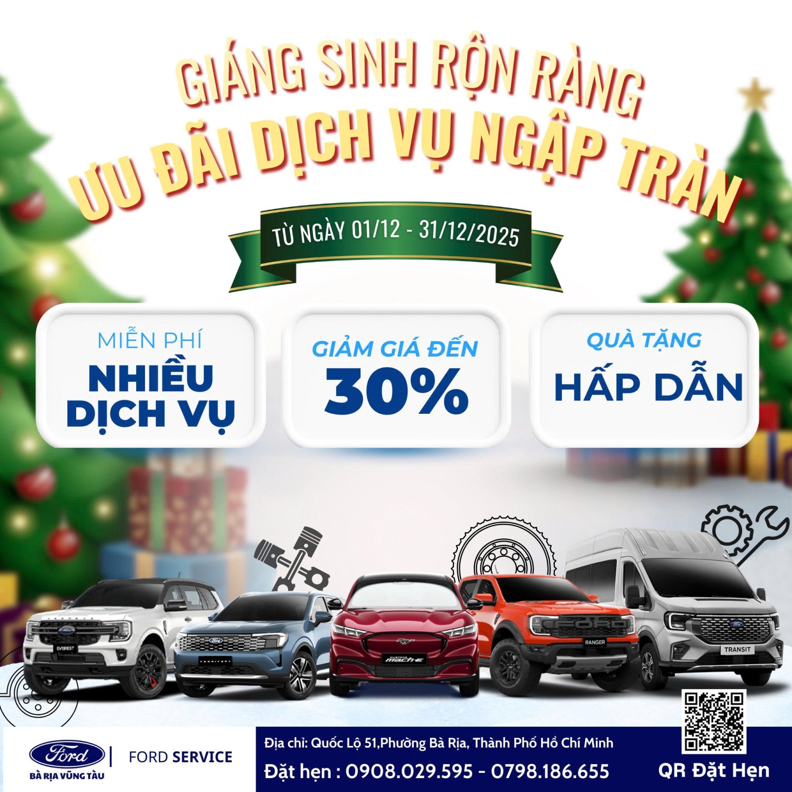 CHĂM XE CUỐI NĂM – NHẬN NGÀN QUÀ TẶNG TẠI FORD BÀ RỊA VŨNG TÀU